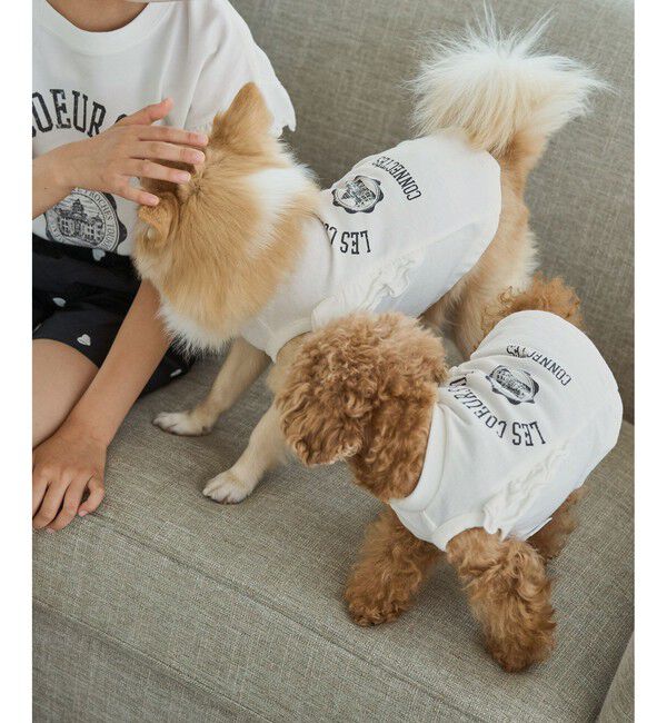 ROPE PICNIC PASSAGE「【DOG】カレッジロゴプリントピグメントTシャツ/リンクコーデ」|その他|