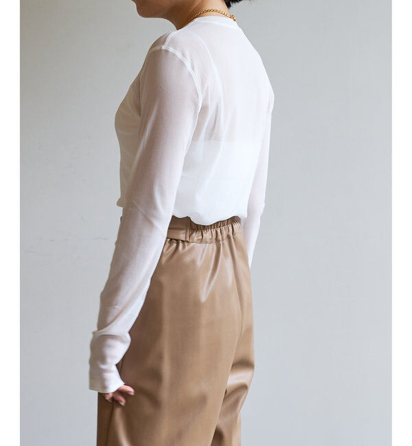  「《インナー使いもおすすめ》【La nature linge】シアーチュールプルオーバー」|Tシャツ・カットソー|