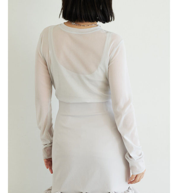  「《インナー使いもおすすめ》【La nature linge】シアーチュールプルオーバー」|Tシャツ・カットソー|