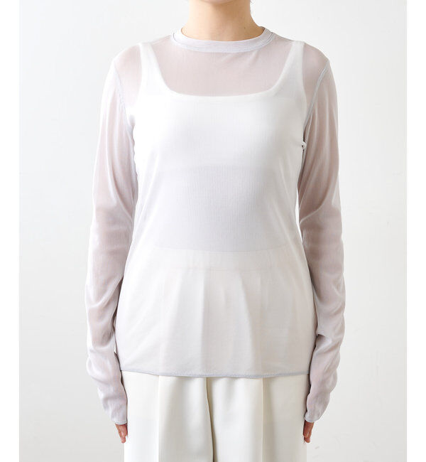  「《インナー使いもおすすめ》【La nature linge】シアーチュールプルオーバー」|Tシャツ・カットソー|