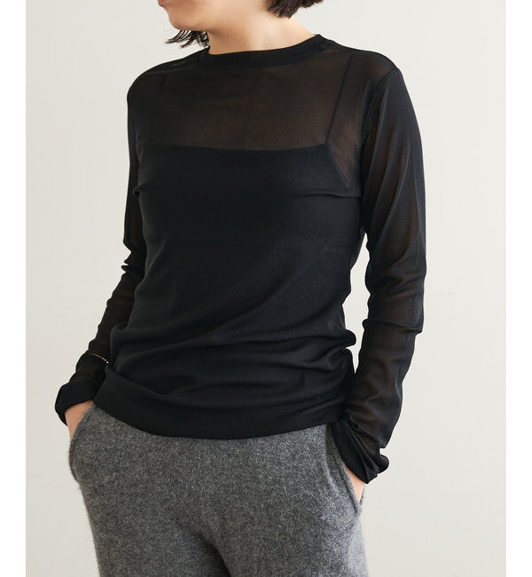  「《インナー使いもおすすめ》【La nature linge】シアーチュールプルオーバー」|Tシャツ・カットソー|