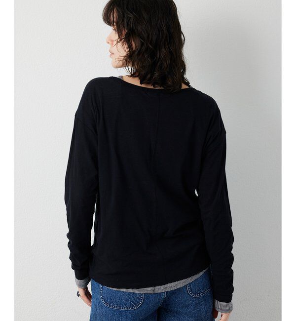 THE PAUSE「《インナー使いもおすすめ》【THE PAUSE】シアーフライスロンTEE」|Tシャツ・カットソー|