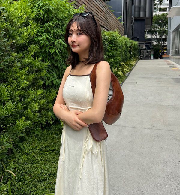  「サイドリボンキャミワンピース」|ワンピース|エクリュ