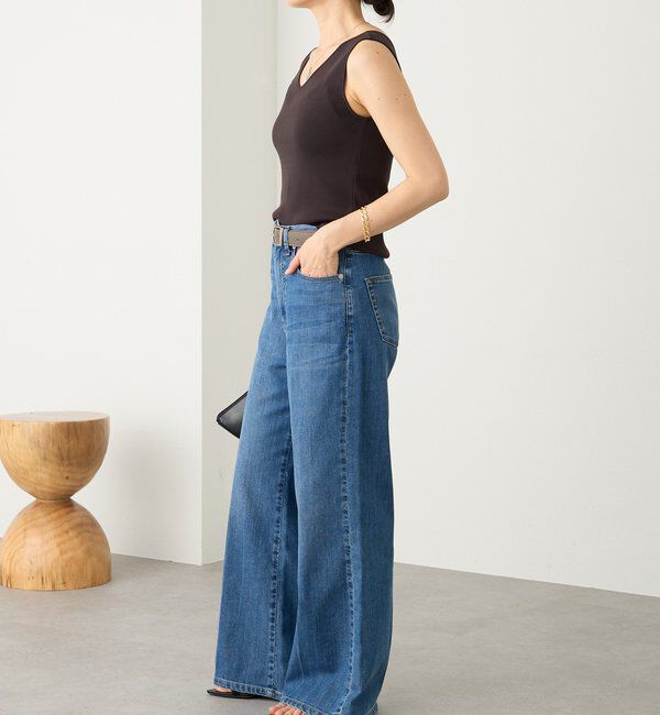  「【RIMH】【3サイズ展開】フレアデニムパンツ」|デニム|