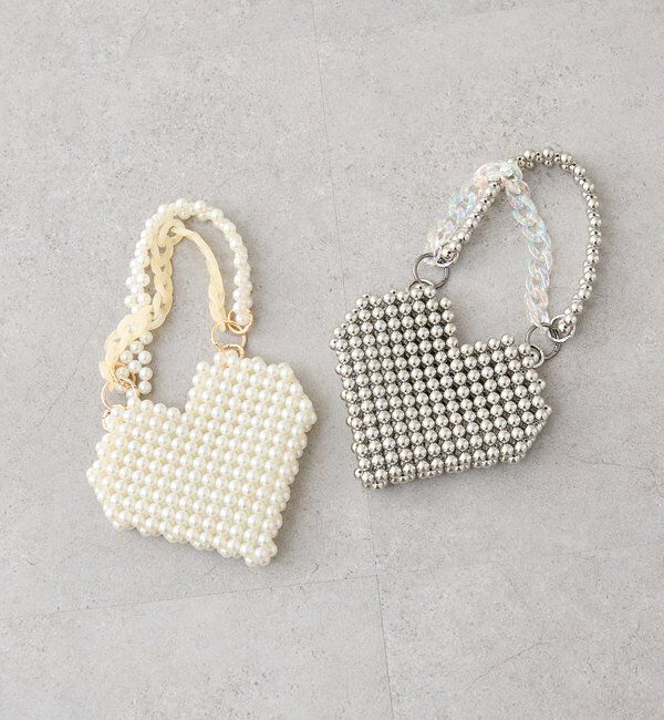  「ビーズハンドルハートBAG」|トートバッグ|