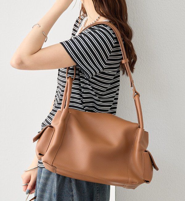  「2wayレザーBAG」|トートバッグ|キャメル