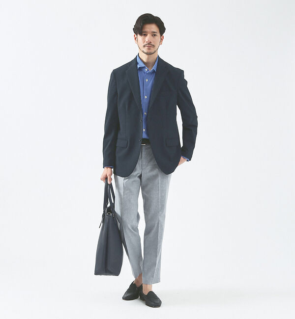 ABAHOUSE「【セットアップ対応】ソロストレッチ リネン テーパード パンツ / スラックス」|スラックス|