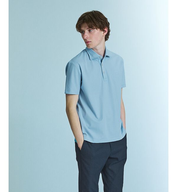 ABAHOUSE「【接触冷感】アイスピケ ストレッチ ポロシャツ / FLEX COOL」|ポロシャツ|