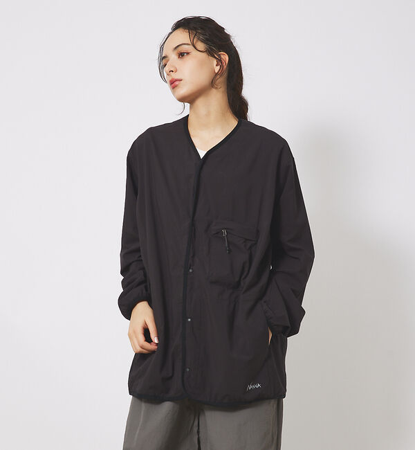 ABAHOUSE「【NANGA/ナンガ】PLC CARDIGAN/ナイロンカーディガン/パッカブル」|カーディガン|ブラック