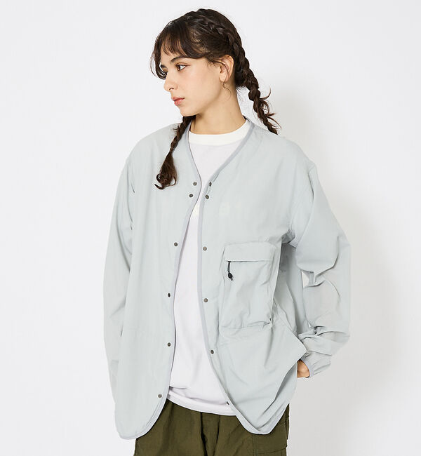 ABAHOUSE「【NANGA/ナンガ】PLC CARDIGAN/ナイロンカーディガン/パッカブル」|カーディガン|グレー