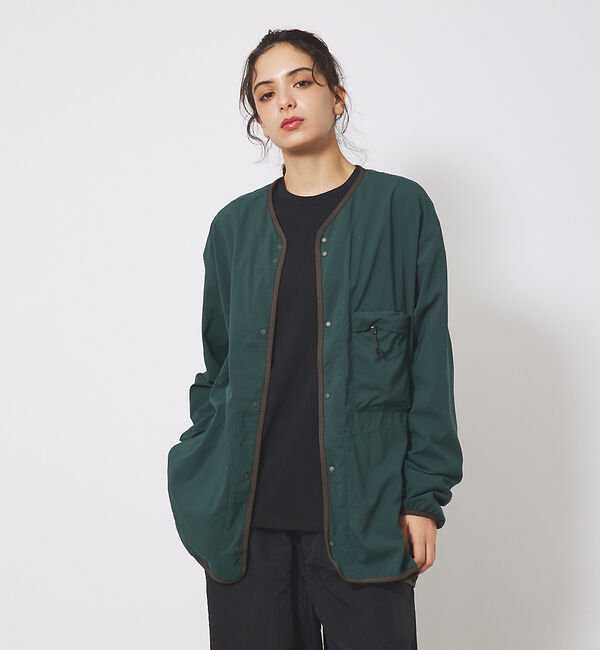 ABAHOUSE「【NANGA/ナンガ】PLC CARDIGAN/ナイロンカーディガン/パッカブル」|カーディガン|グリーン