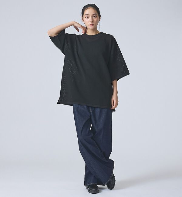 ABAHOUSE「【FORTUNA /フォルトゥナ】ECOTEC KnitメッシュT/エコテックニ」|ニット・セーター|
