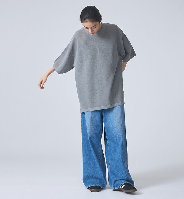 ABAHOUSE「【FORTUNA /フォルトゥナ】ECOTEC KnitメッシュT/エコテックニ」|ニット・セーター|