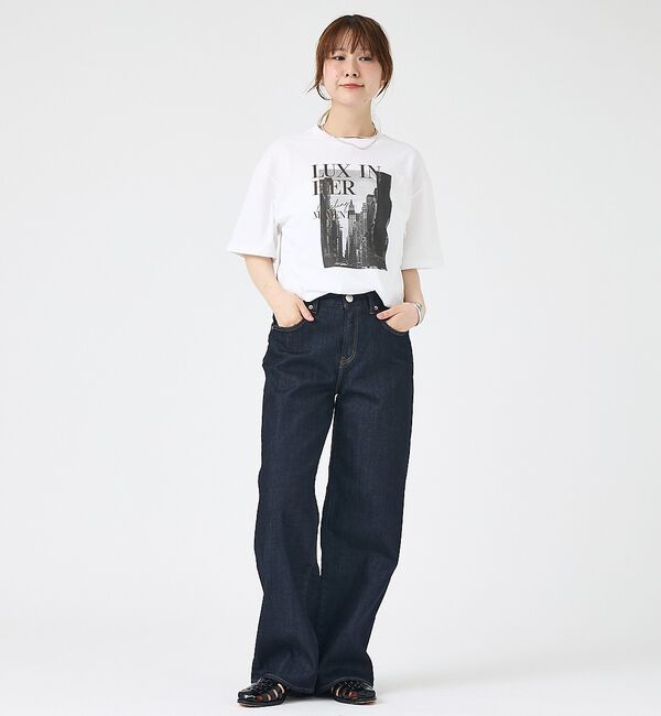 Rouge vif「コットンフォトロゴTシャツ/半袖/洗濯機洗い可」|Tシャツ・カットソー|