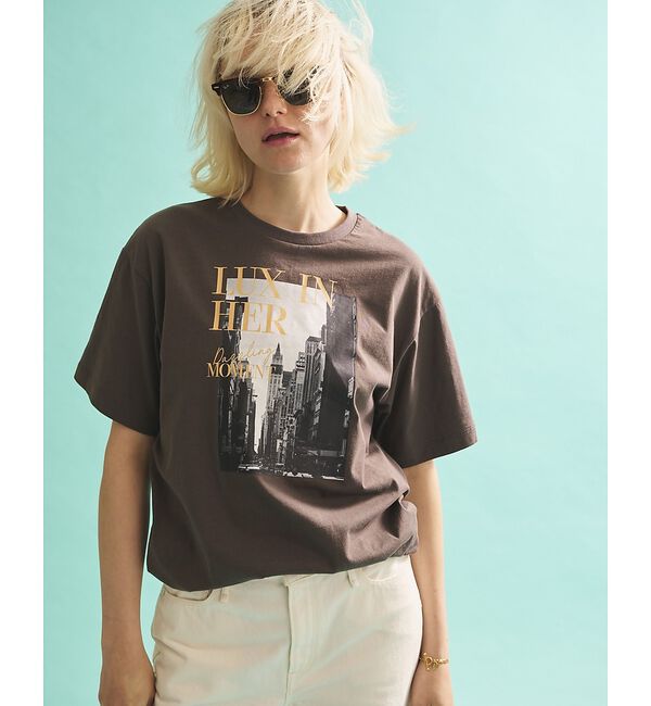 Rouge vif「コットンフォトロゴTシャツ/半袖/洗濯機洗い可」|Tシャツ・カットソー|