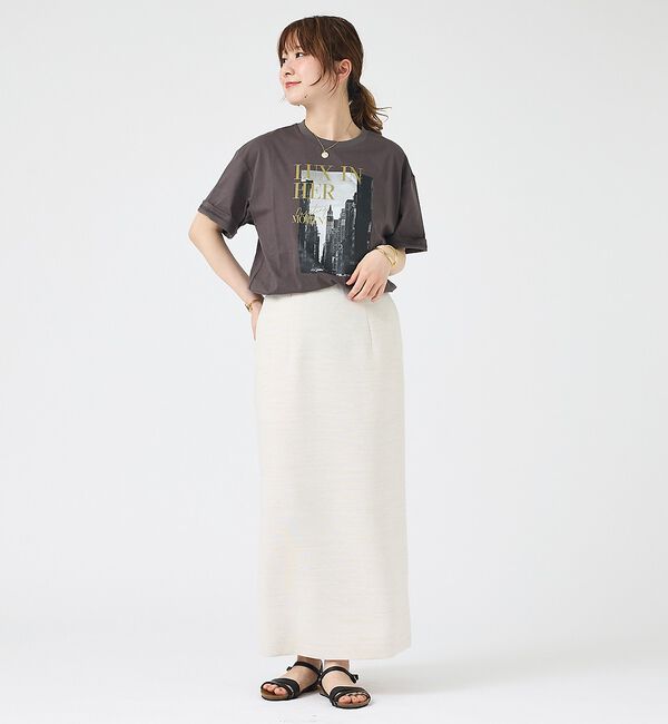 Rouge vif「コットンフォトロゴTシャツ/半袖/洗濯機洗い可」|Tシャツ・カットソー|