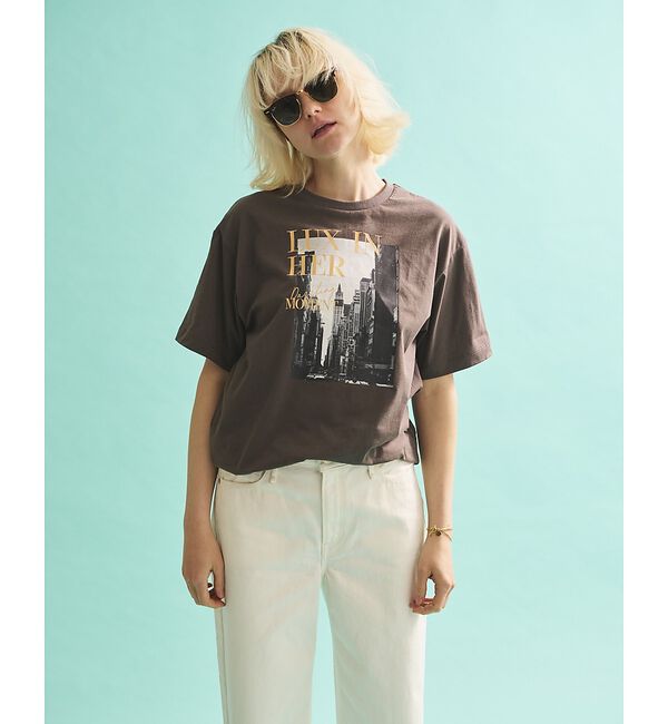 Rouge vif「コットンフォトロゴTシャツ/半袖/洗濯機洗い可」|Tシャツ・カットソー|