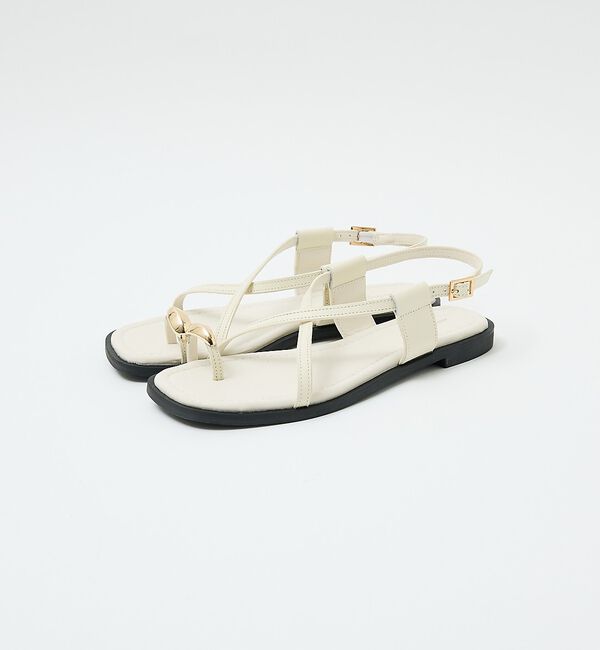 AU BANNISTER「【販売店舗限定】ニュアンスリング ストラップサンダル」|サンダル|