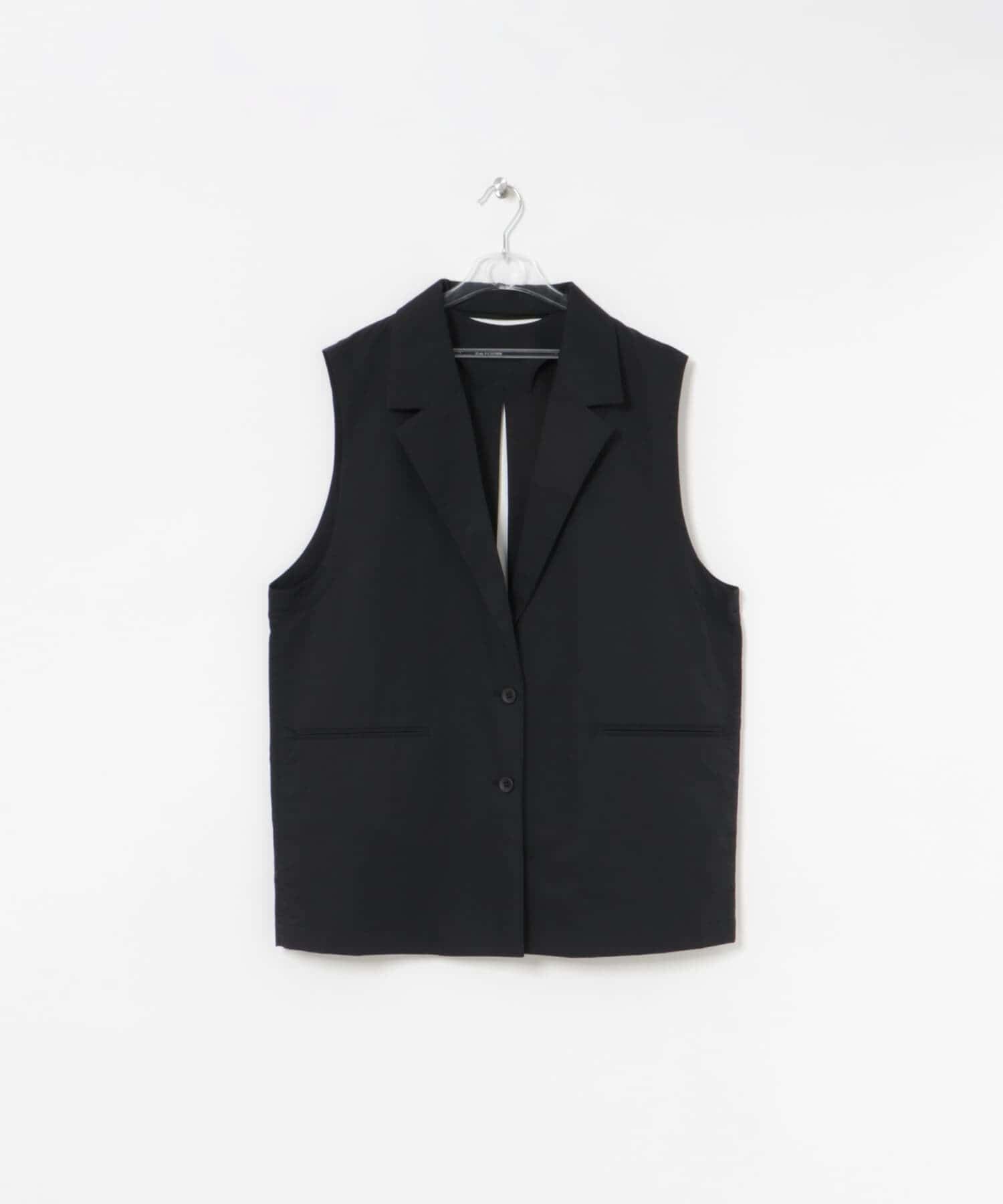 LAATO「no sleeve slit jacket」|ノーカラーコート|
