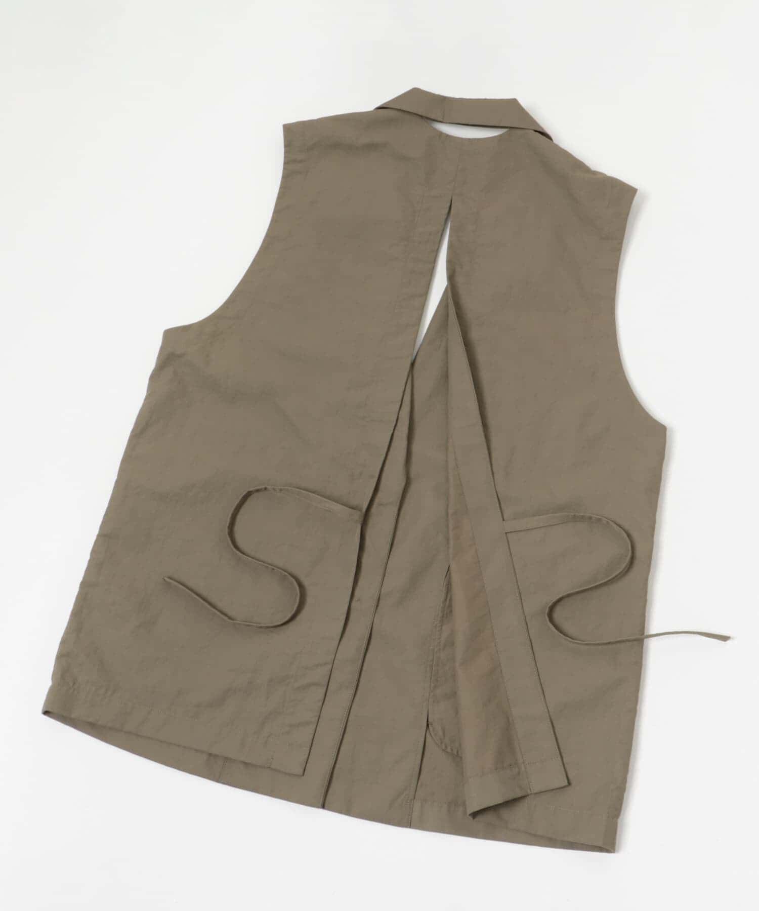 LAATO「no sleeve slit jacket」|ノーカラーコート|