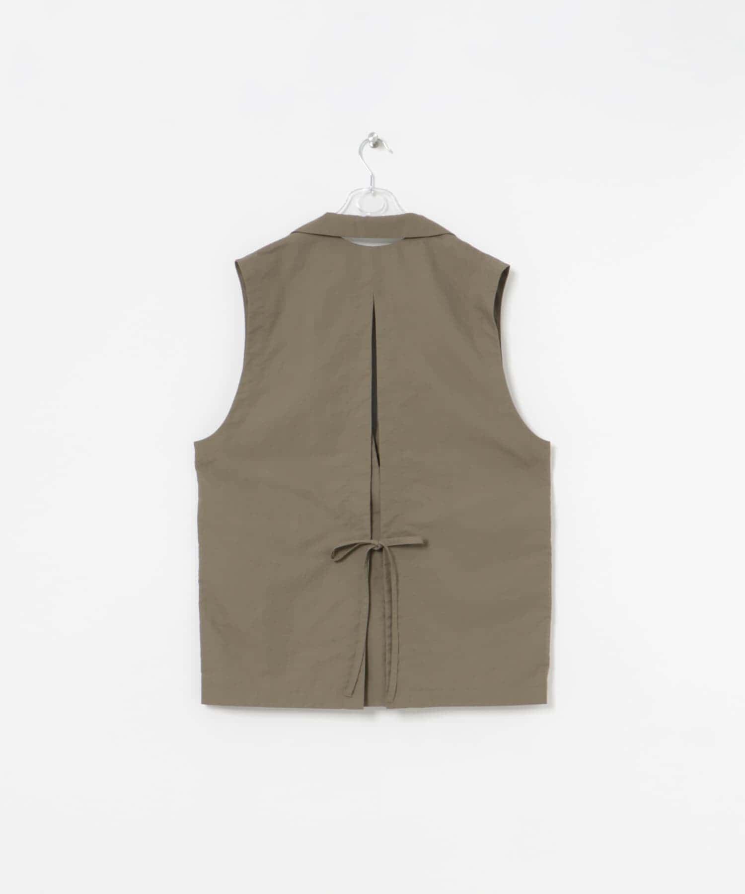 LAATO「no sleeve slit jacket」|ノーカラーコート|