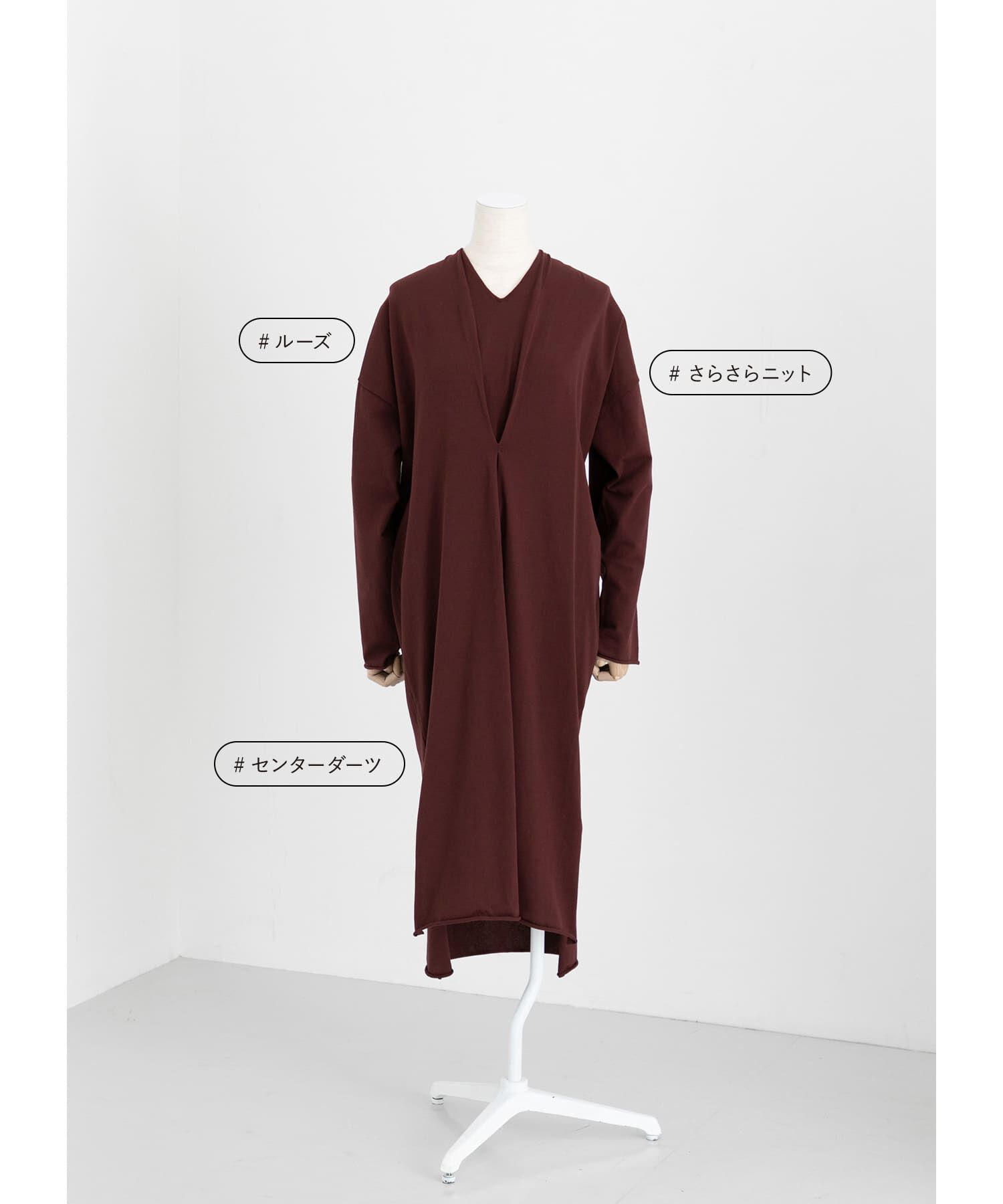 LAATO「BACK TAPE KNIT ONE-PIECE」|ワンピース|