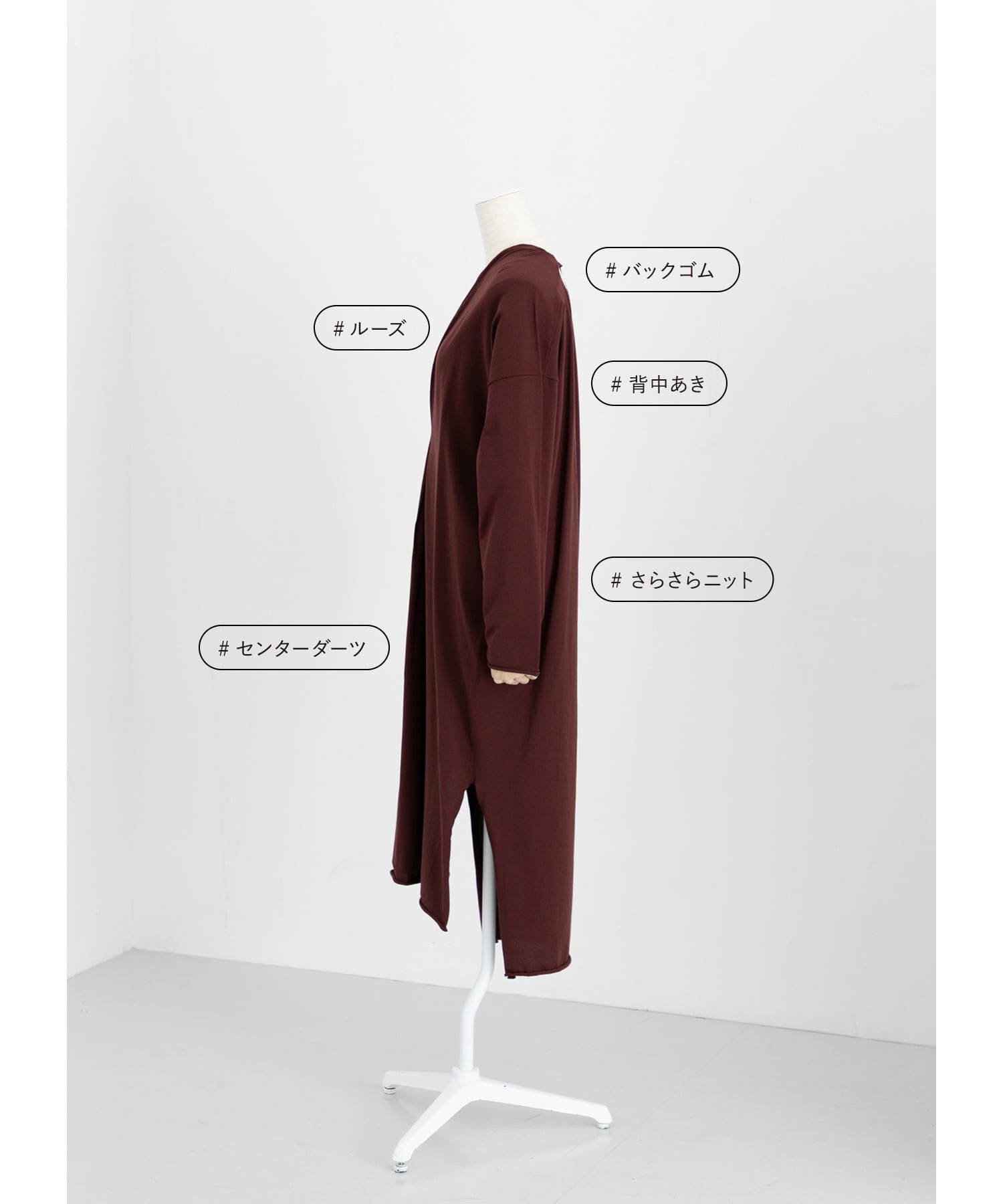LAATO「BACK TAPE KNIT ONE-PIECE」|ワンピース|