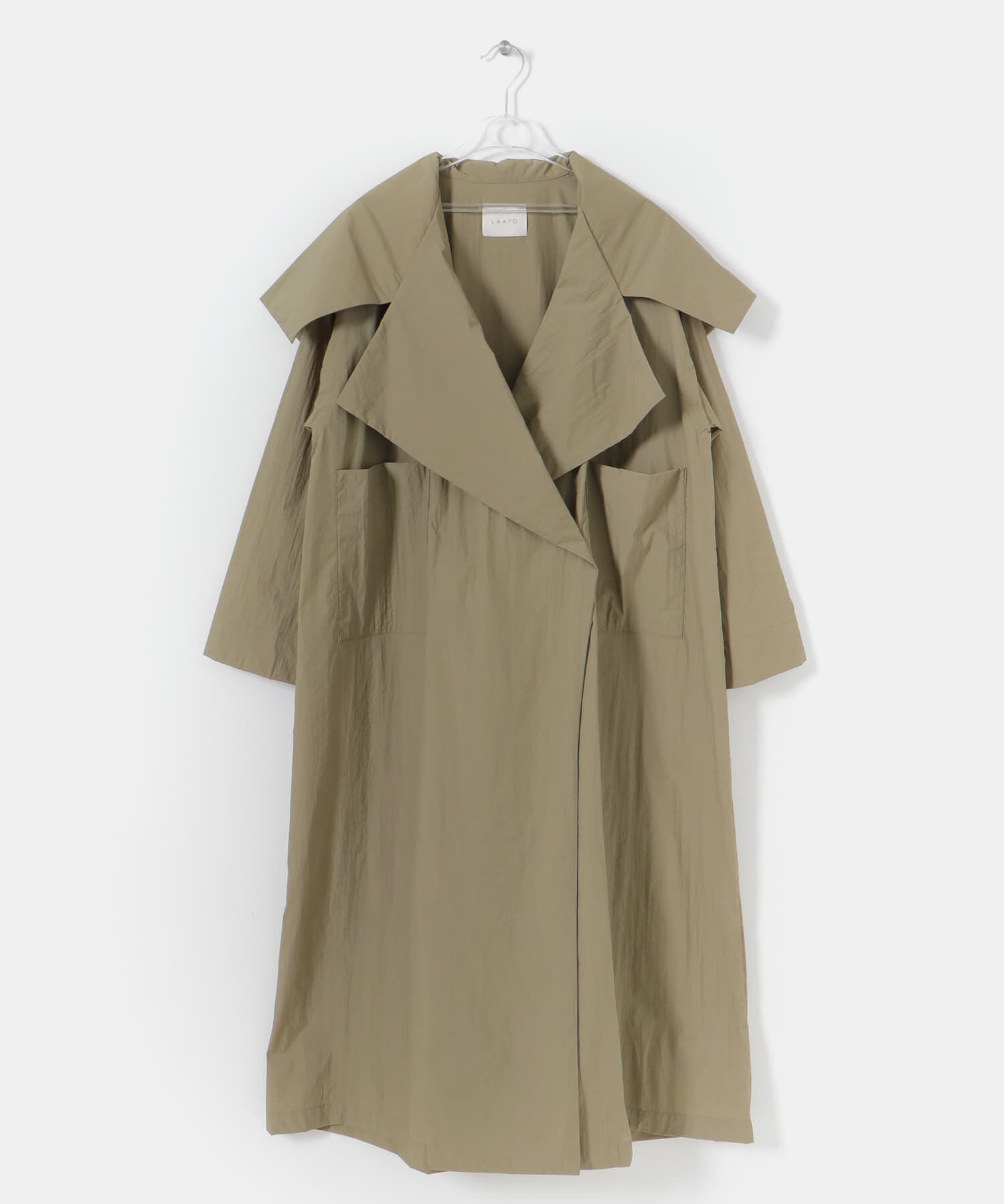 LAATO「BETTA LONG COAT」|ノーカラーコート|
