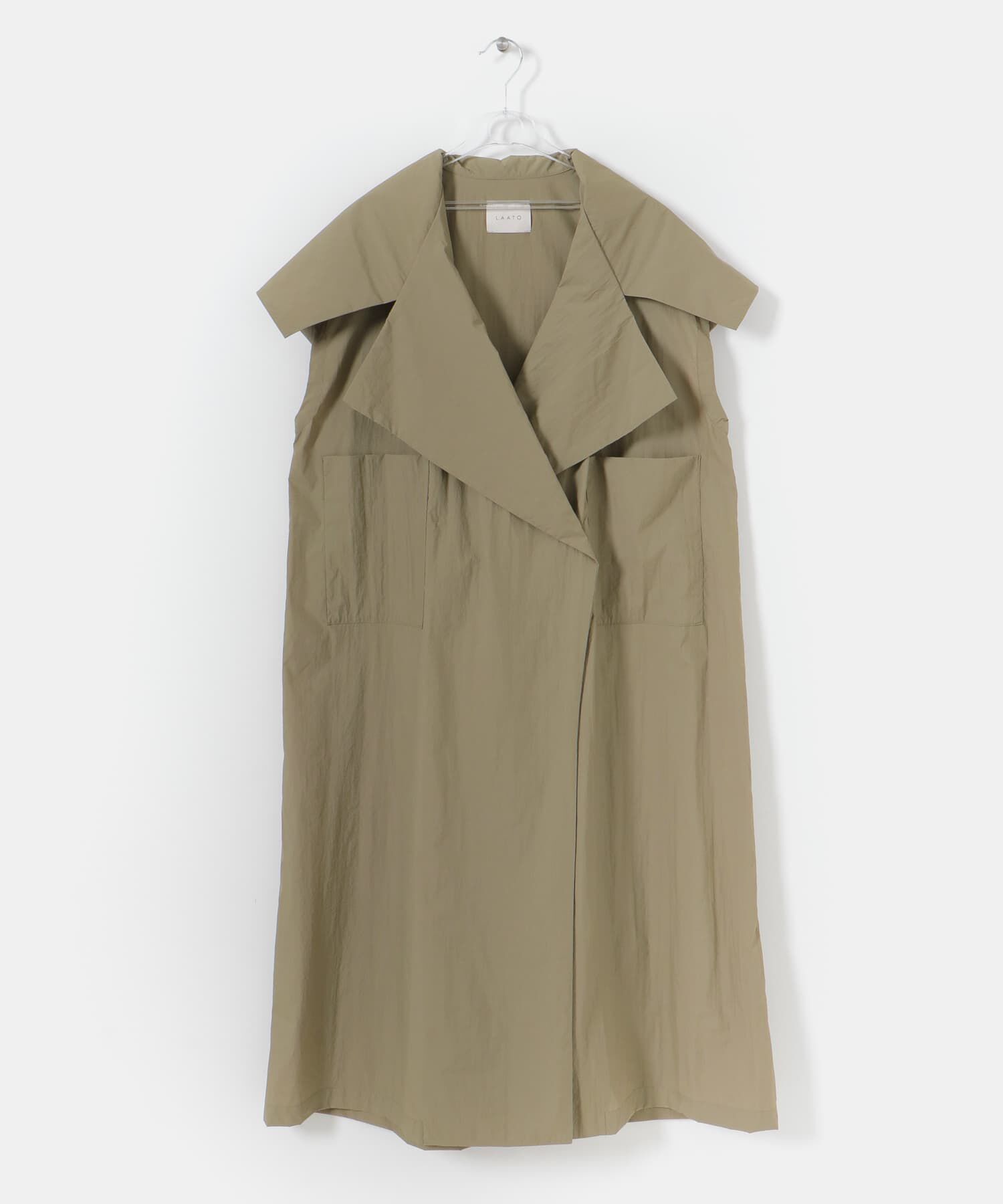 LAATO「BETTA LONG COAT」|ノーカラーコート|