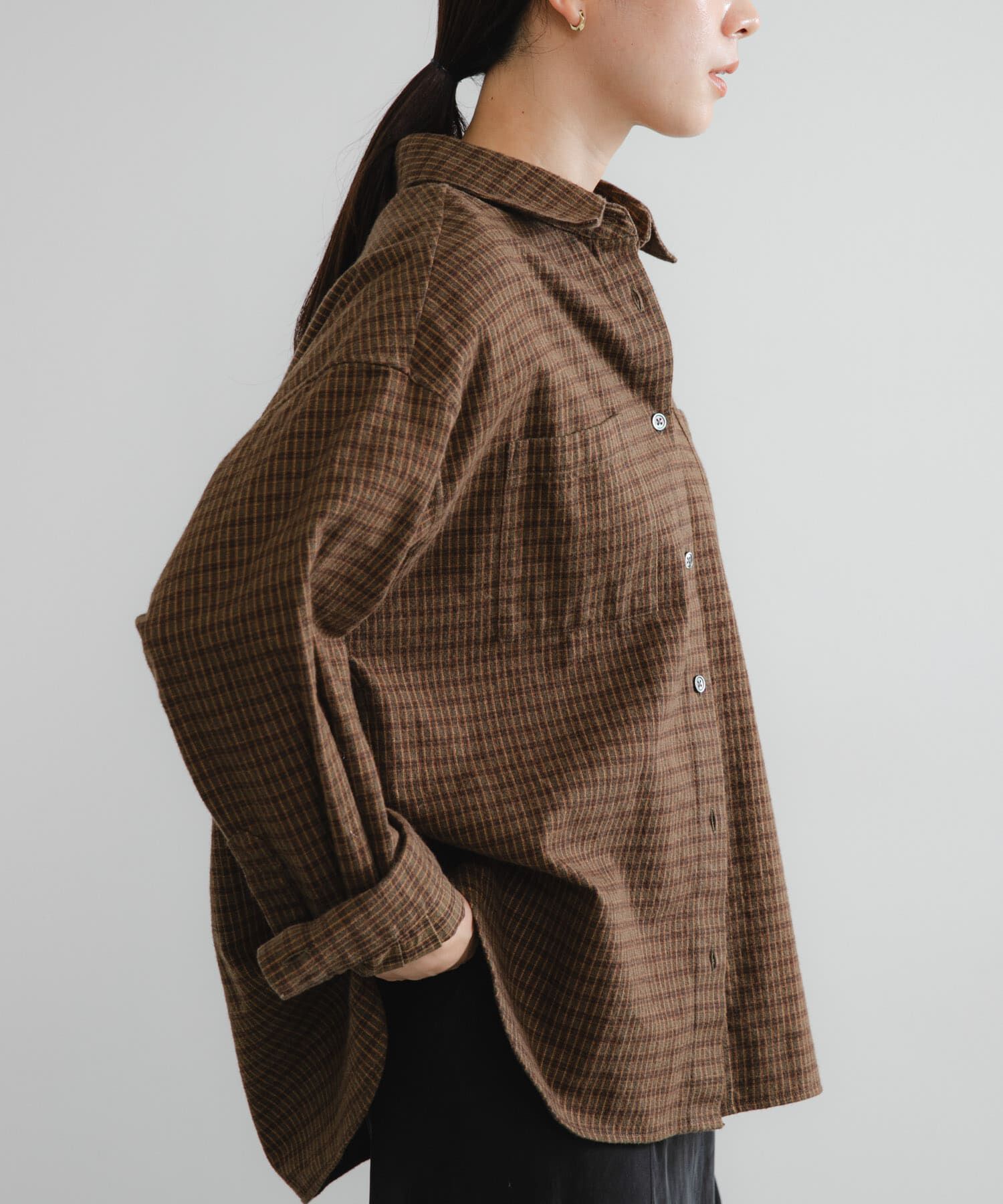 URBAN RESEARCH「ネルチェックコットンシャツ」|シャツ・ブラウス|ブラウン