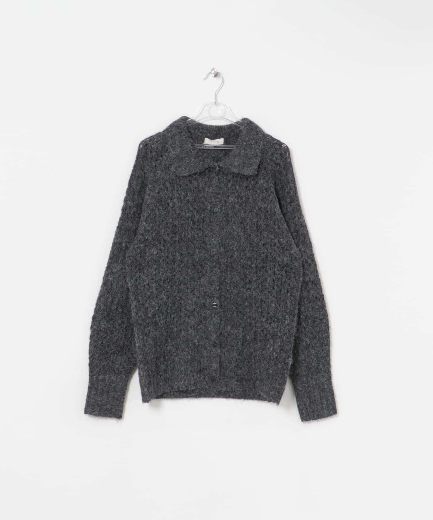 LAATO「mesh knit polo cardigan」|カーディガン|