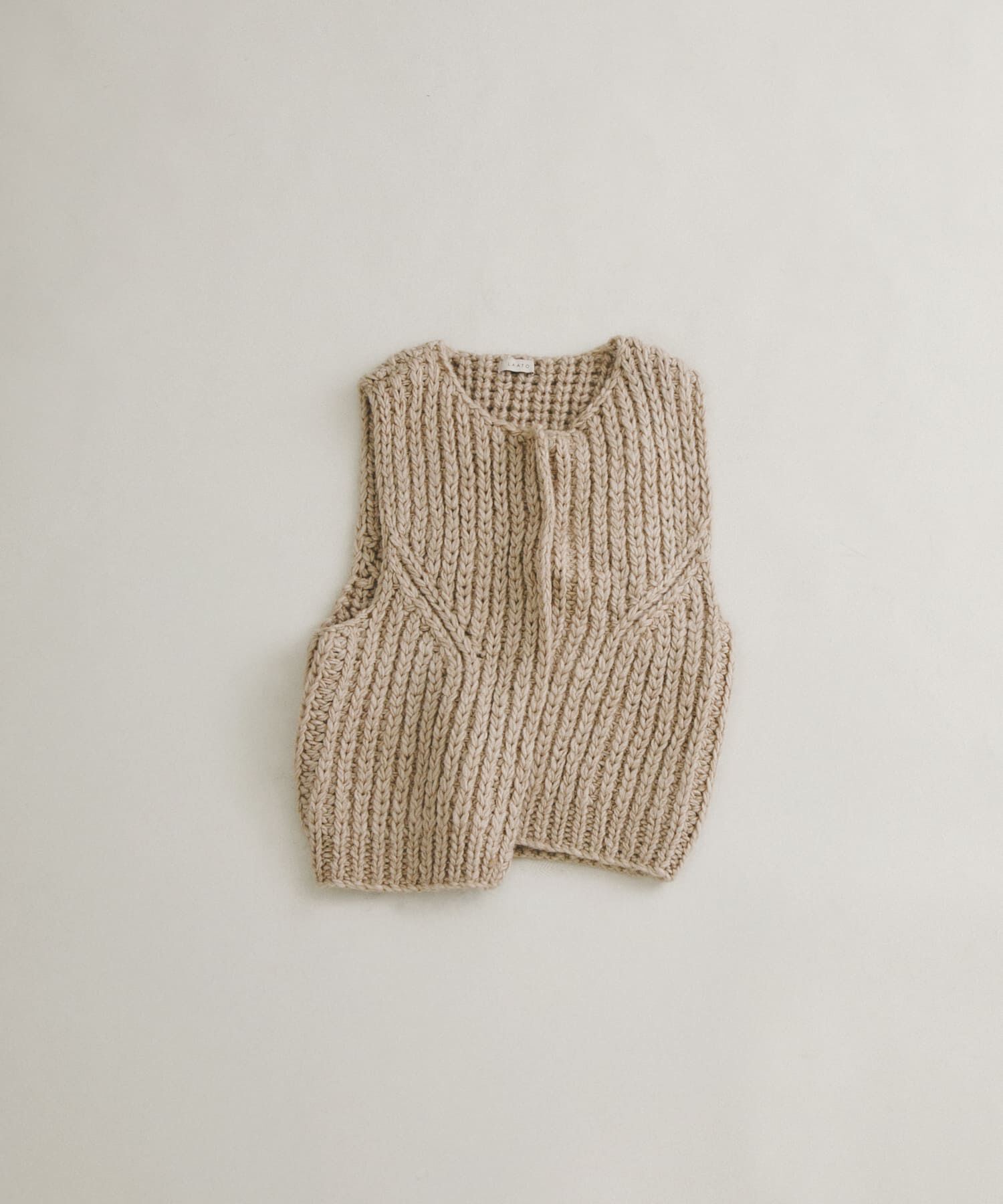 LAATO「hand knit vest」|ベスト・ジレ|オフホワイト