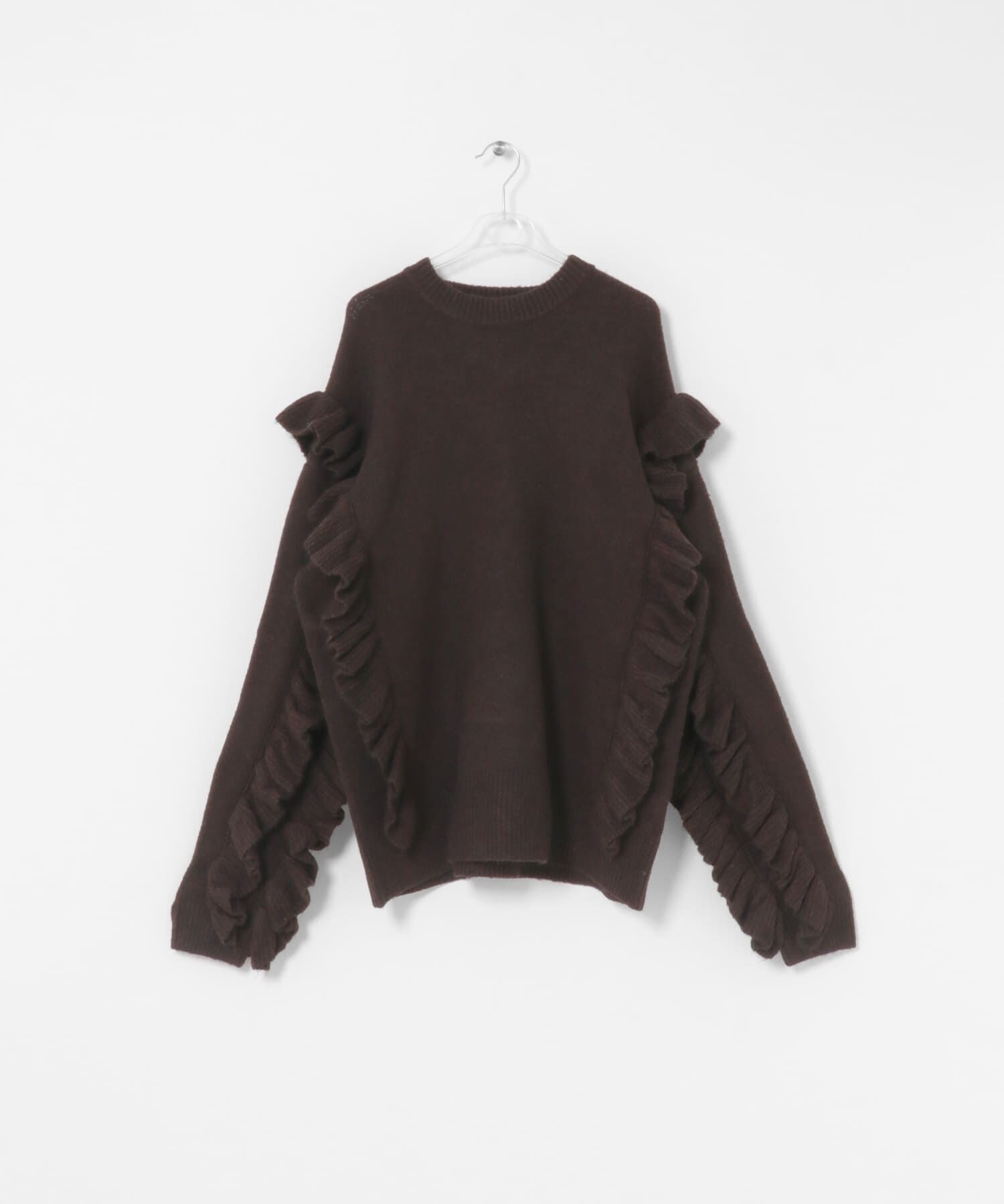 LAATO「frill frill knit」|ニット・セーター|ブラウン