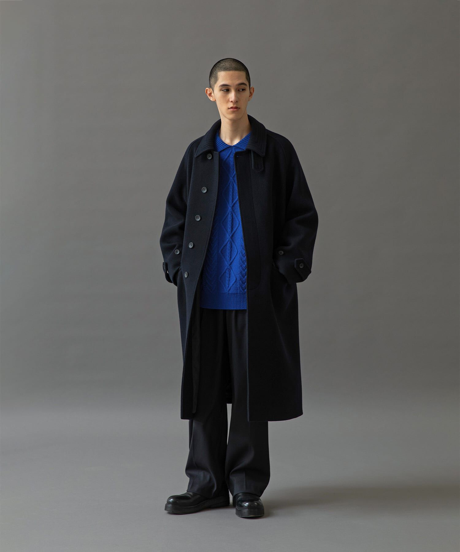 URBAN RESEARCH「ANOTHER OFFICE　Voyager Bold Balmacaan Coat」|ノーカラーコート|