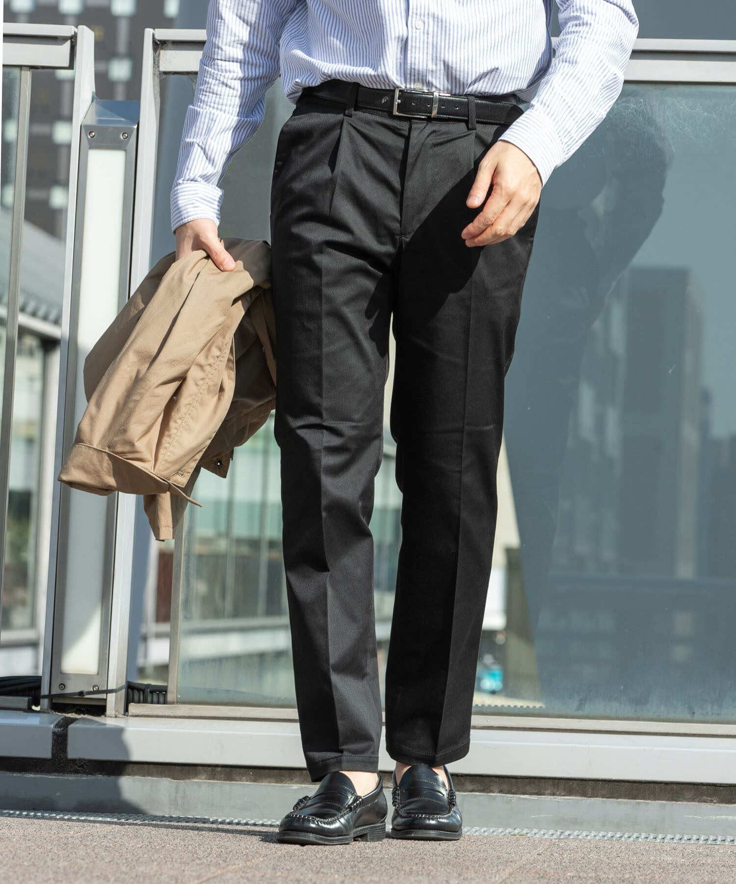URBAN RESEARCH ROSSO「『WEB限定』ストレッチチノスラックス」|その他|ブラック