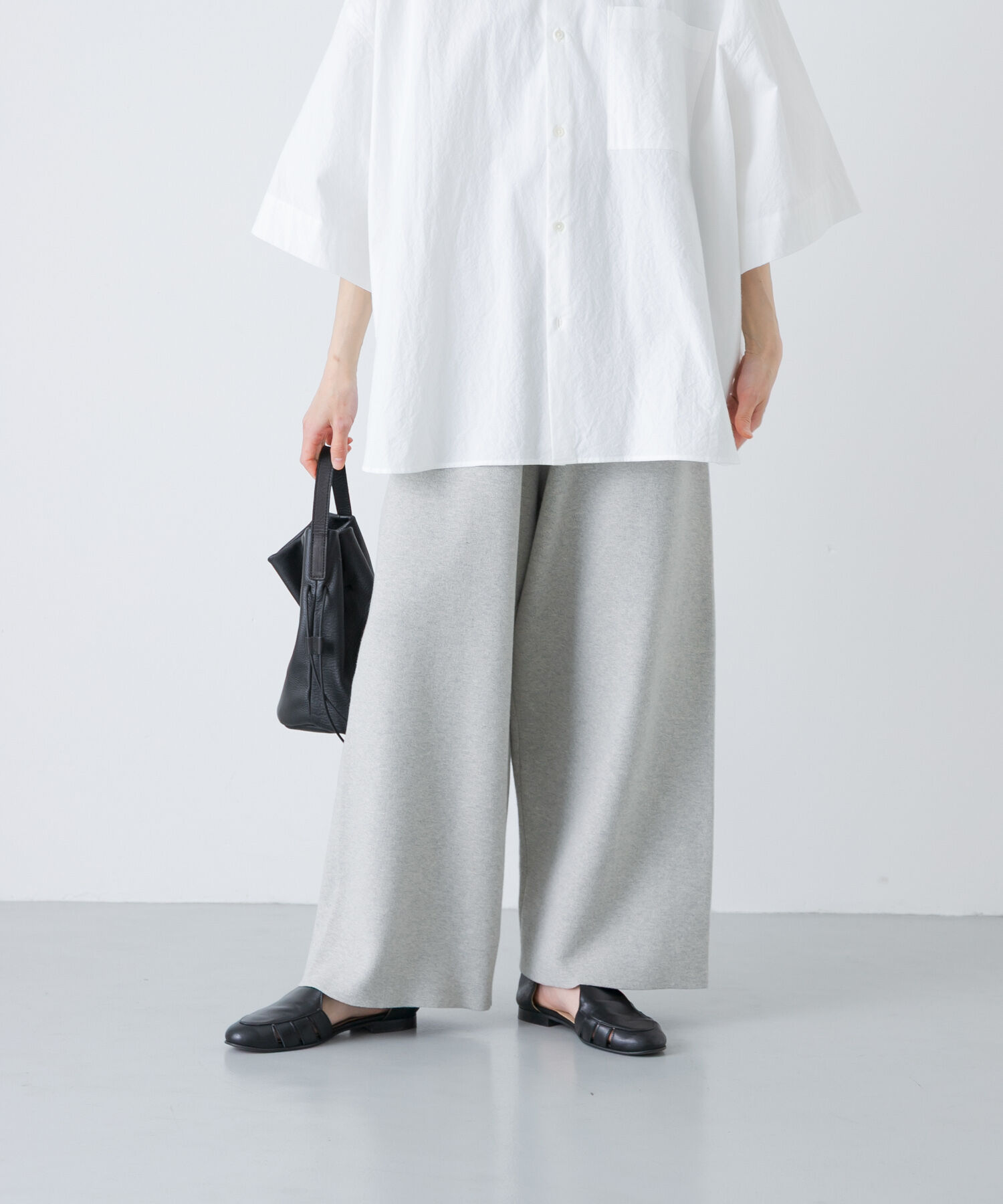 かぐれ「コットンカシミヤニットパンツ」|その他|オートミール