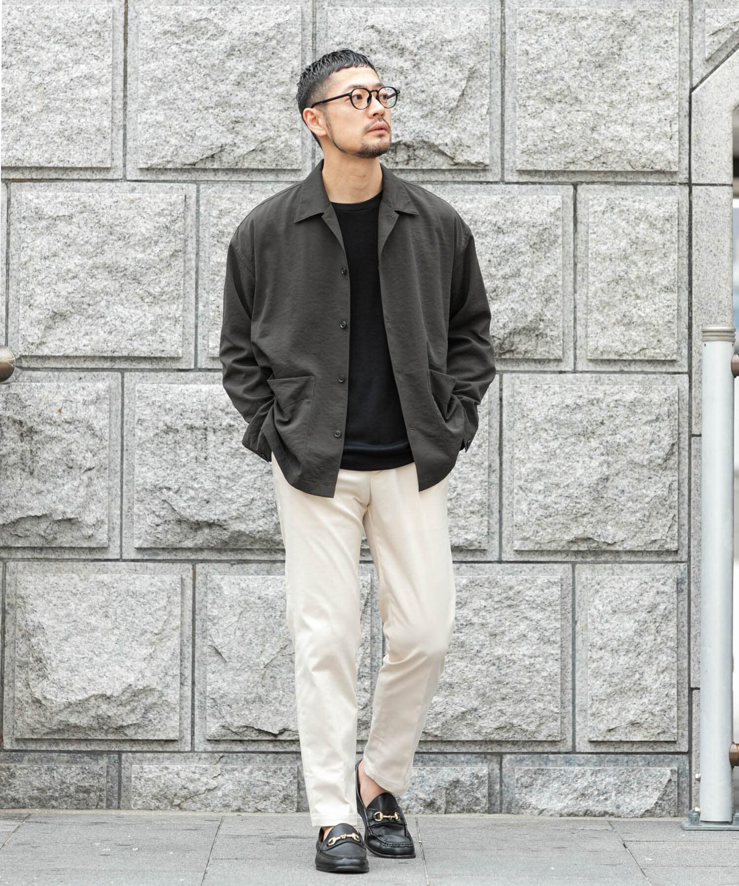 URBAN RESEARCH ROSSO「『セットアップ対応』『防シワ/速乾』ドライイージーシャツジャケット」|ノーカラーコート|