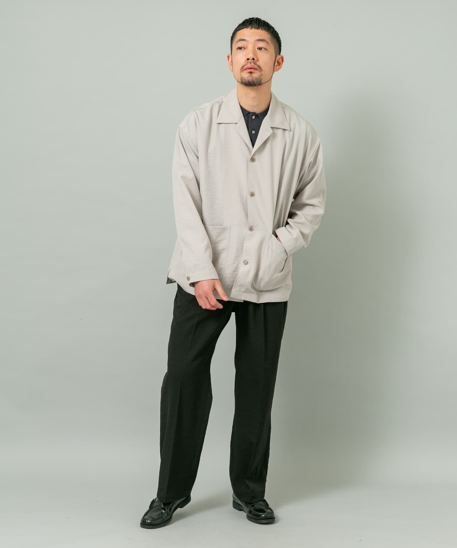 URBAN RESEARCH ROSSO「『セットアップ対応』『防シワ/速乾』ドライイージーシャツジャケット」|ノーカラーコート|