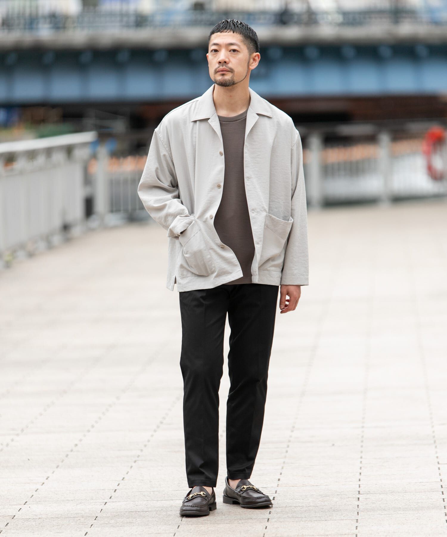 URBAN RESEARCH ROSSO「『セットアップ対応』『防シワ/速乾』ドライイージーシャツジャケット」|ノーカラーコート|