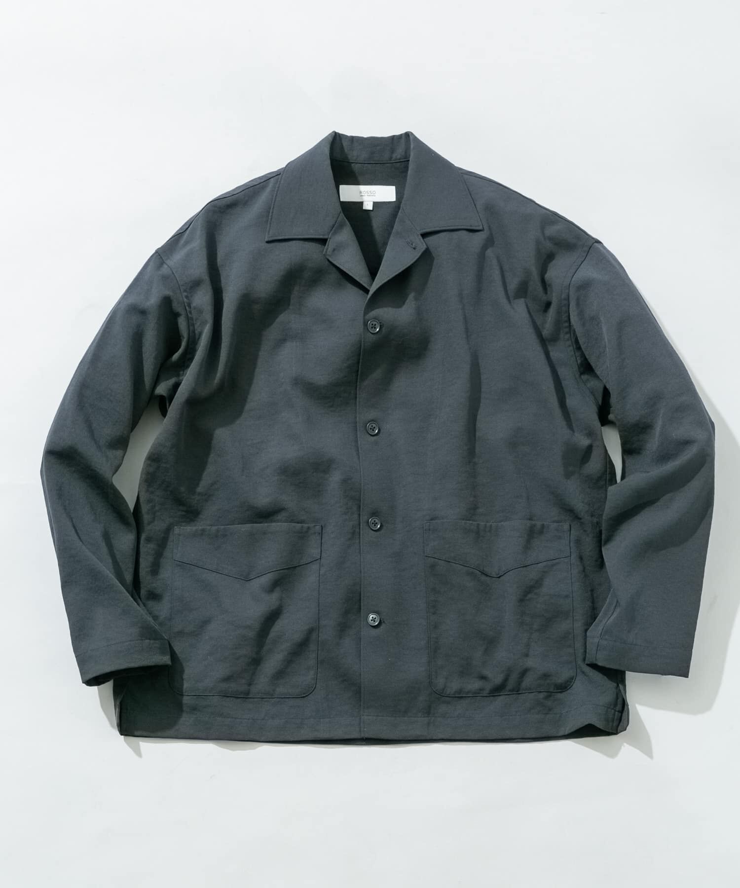 URBAN RESEARCH ROSSO「『セットアップ対応』『防シワ/速乾』ドライイージーシャツジャケット」|ノーカラーコート|ネイビー