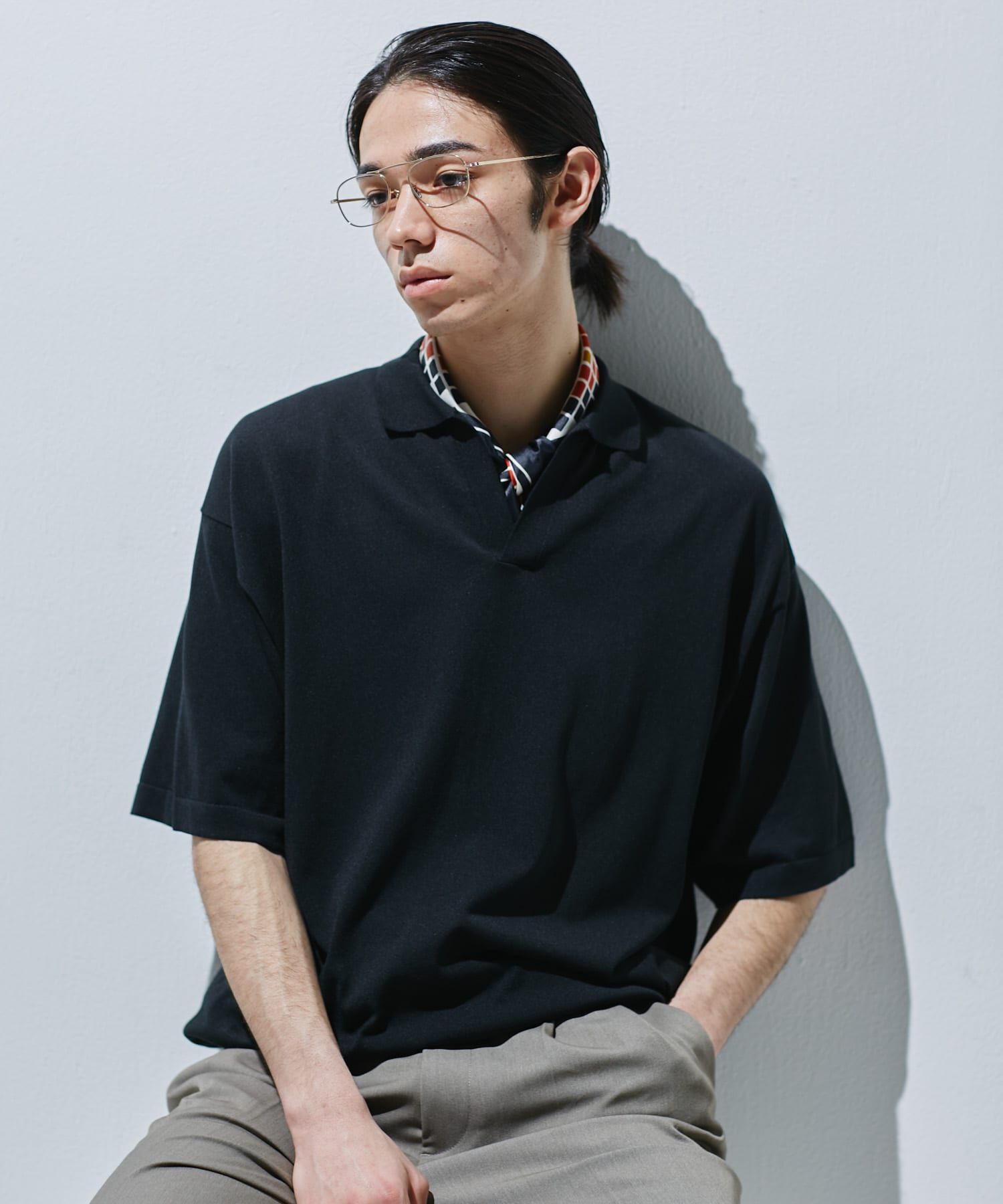 URBAN RESEARCH DOORS「『仁村紗和さん着用』『UR TECH』サマシェア スキッパーニット」|ニット・セーター|