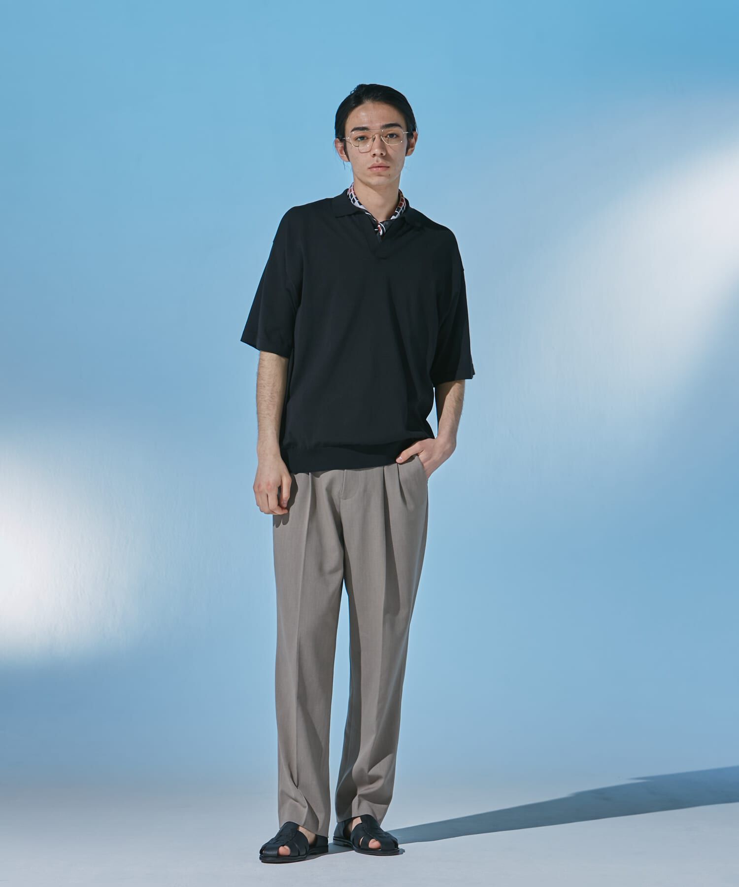 URBAN RESEARCH DOORS「『仁村紗和さん着用』『UR TECH』サマシェア スキッパーニット」|ニット・セーター|
