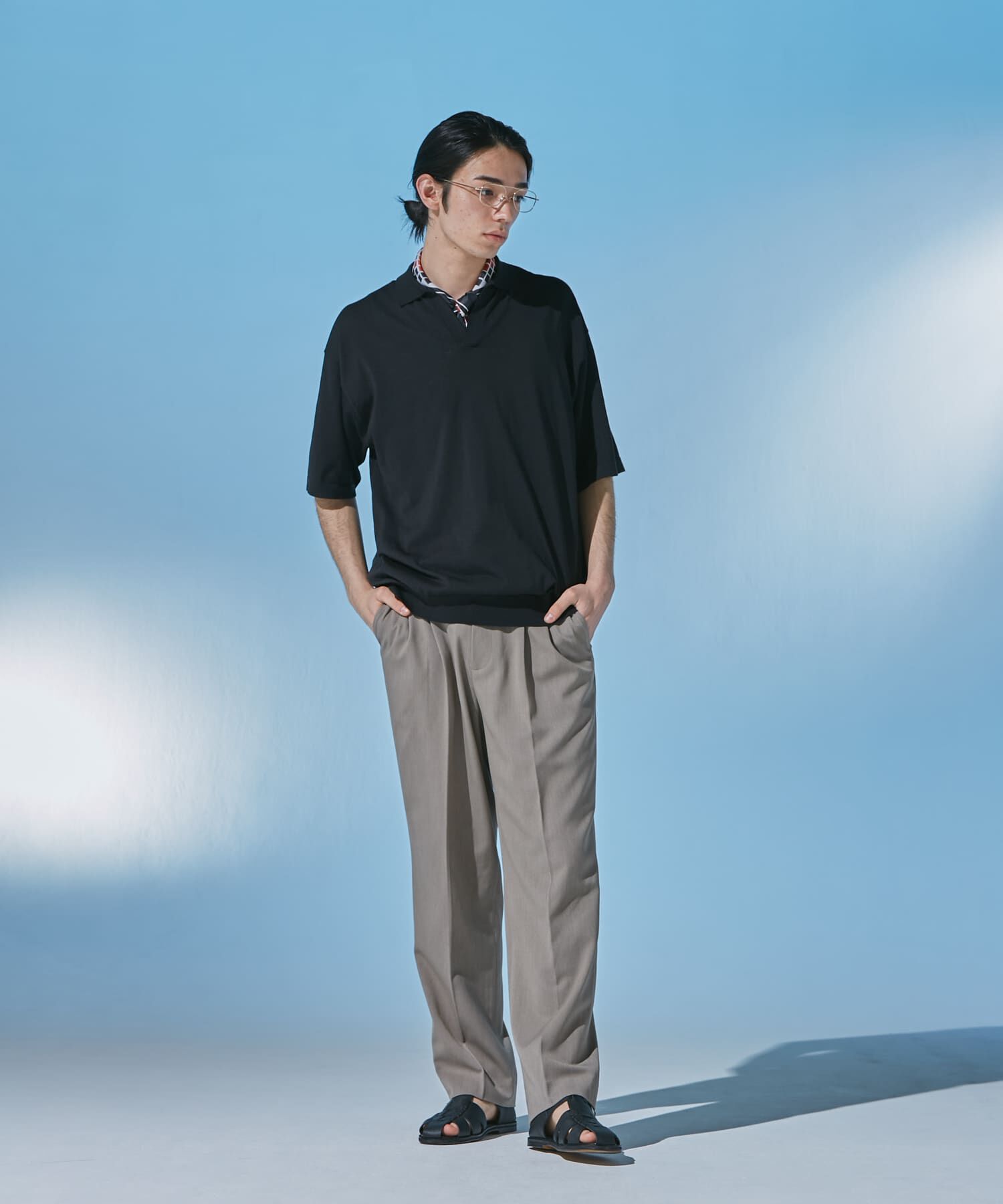 URBAN RESEARCH DOORS「『仁村紗和さん着用』『UR TECH』サマシェア スキッパーニット」|ニット・セーター|