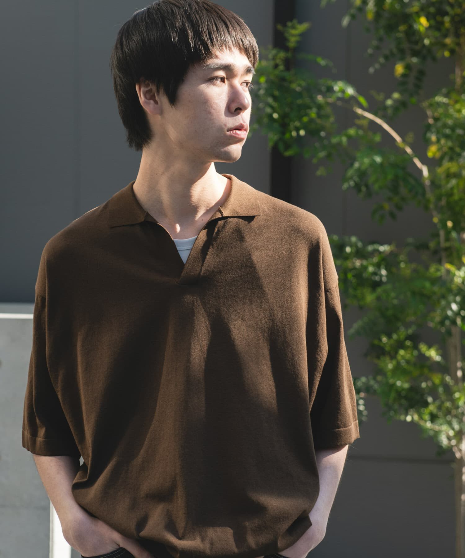 URBAN RESEARCH DOORS「『仁村紗和さん着用』『UR TECH』サマシェア スキッパーニット」|ニット・セーター|
