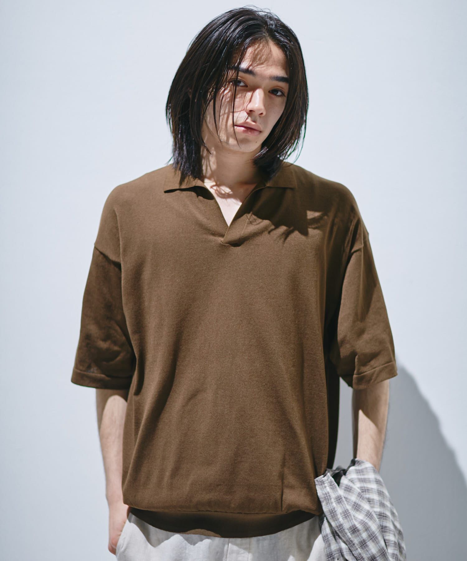 URBAN RESEARCH DOORS「『仁村紗和さん着用』『UR TECH』サマシェア スキッパーニット」|ニット・セーター|