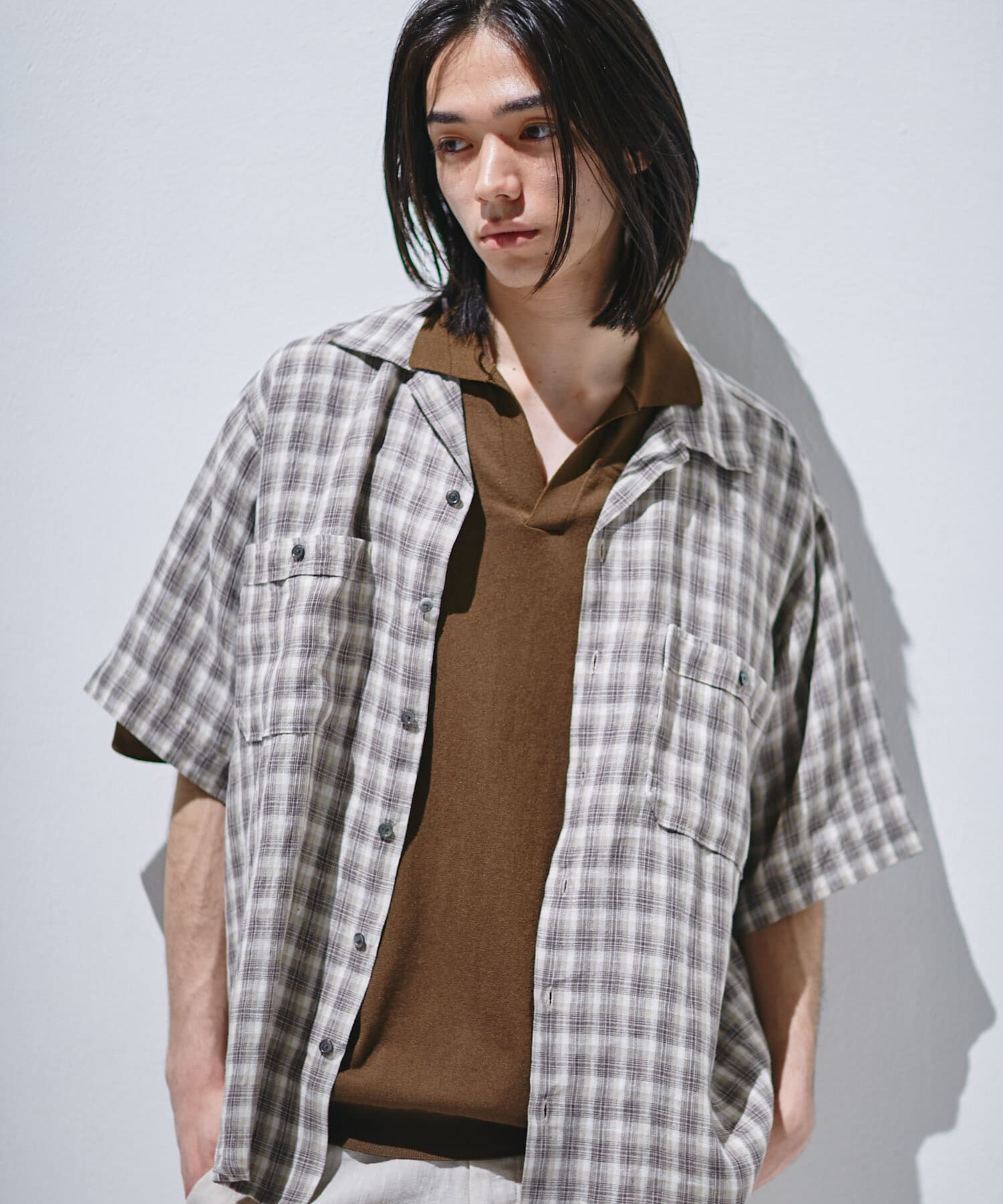 URBAN RESEARCH DOORS「『仁村紗和さん着用』『UR TECH』サマシェア スキッパーニット」|ニット・セーター|