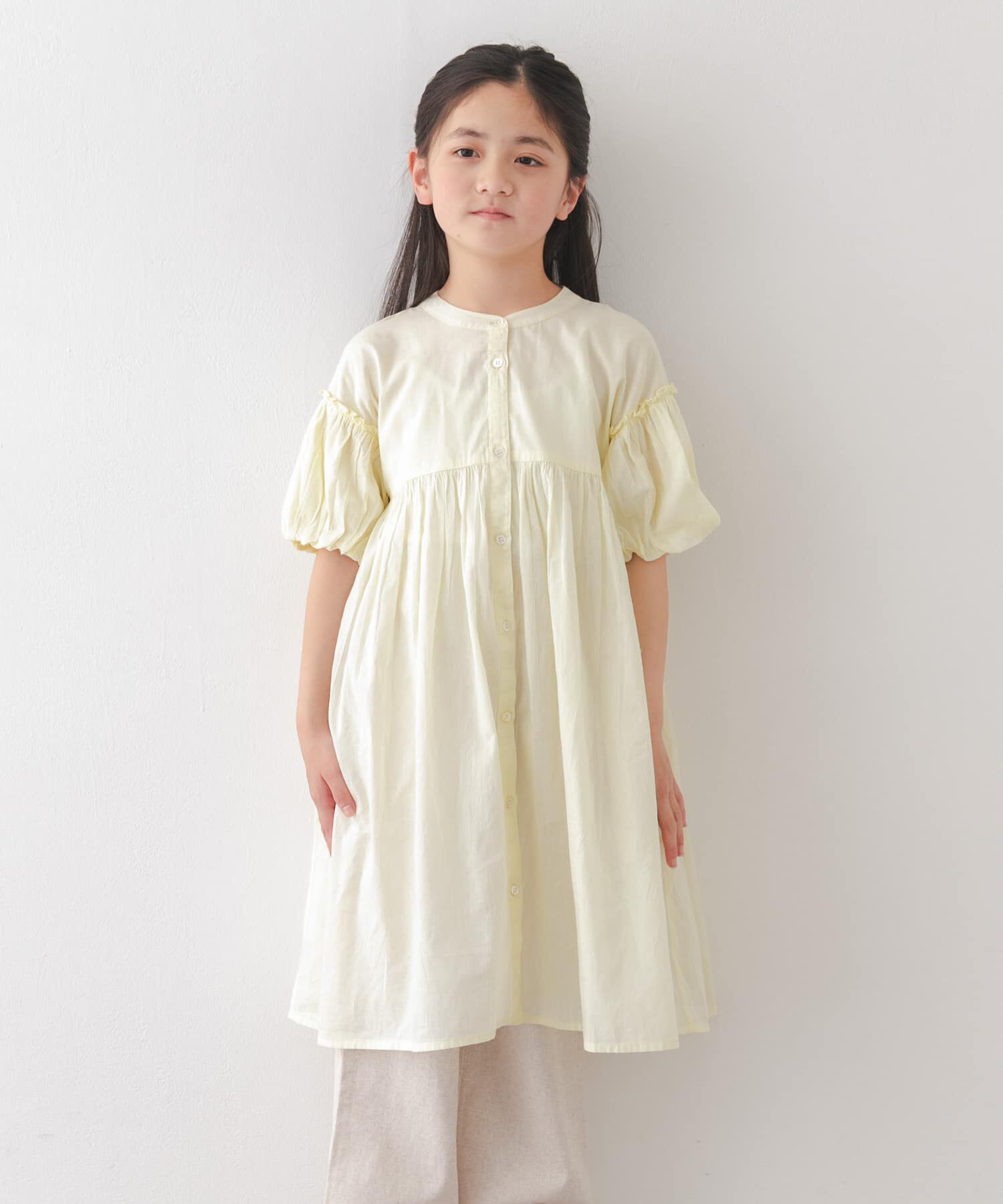 URBAN RESEARCH DOORS「『親子リンク』コットンボイルパフスリーブワンピース(KIDS)」|ワンピース|