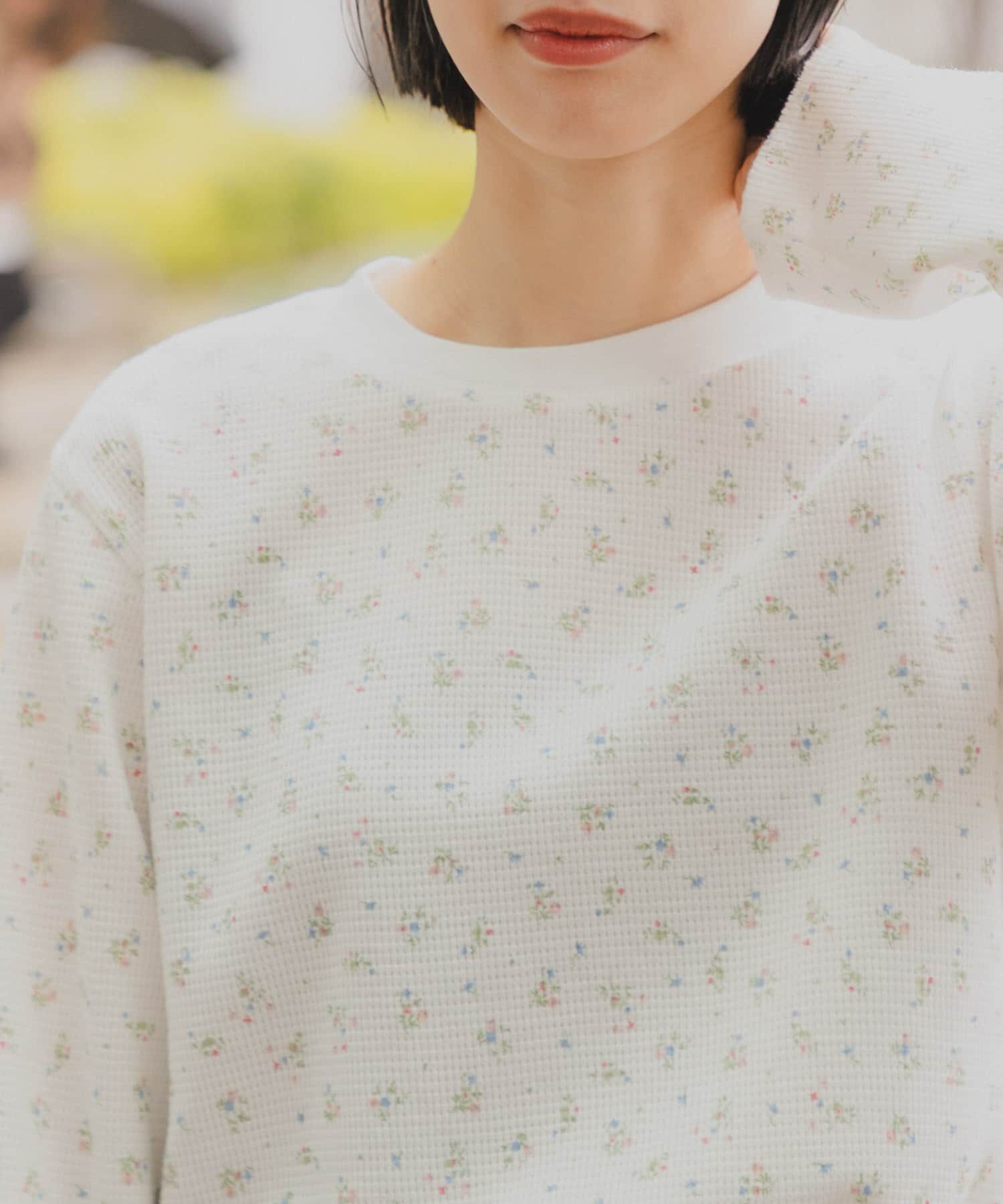 URBAN RESEARCH DOORS「『スタッフ企画』小花柄サーマルロングTシャツ」|Tシャツ・カットソー|