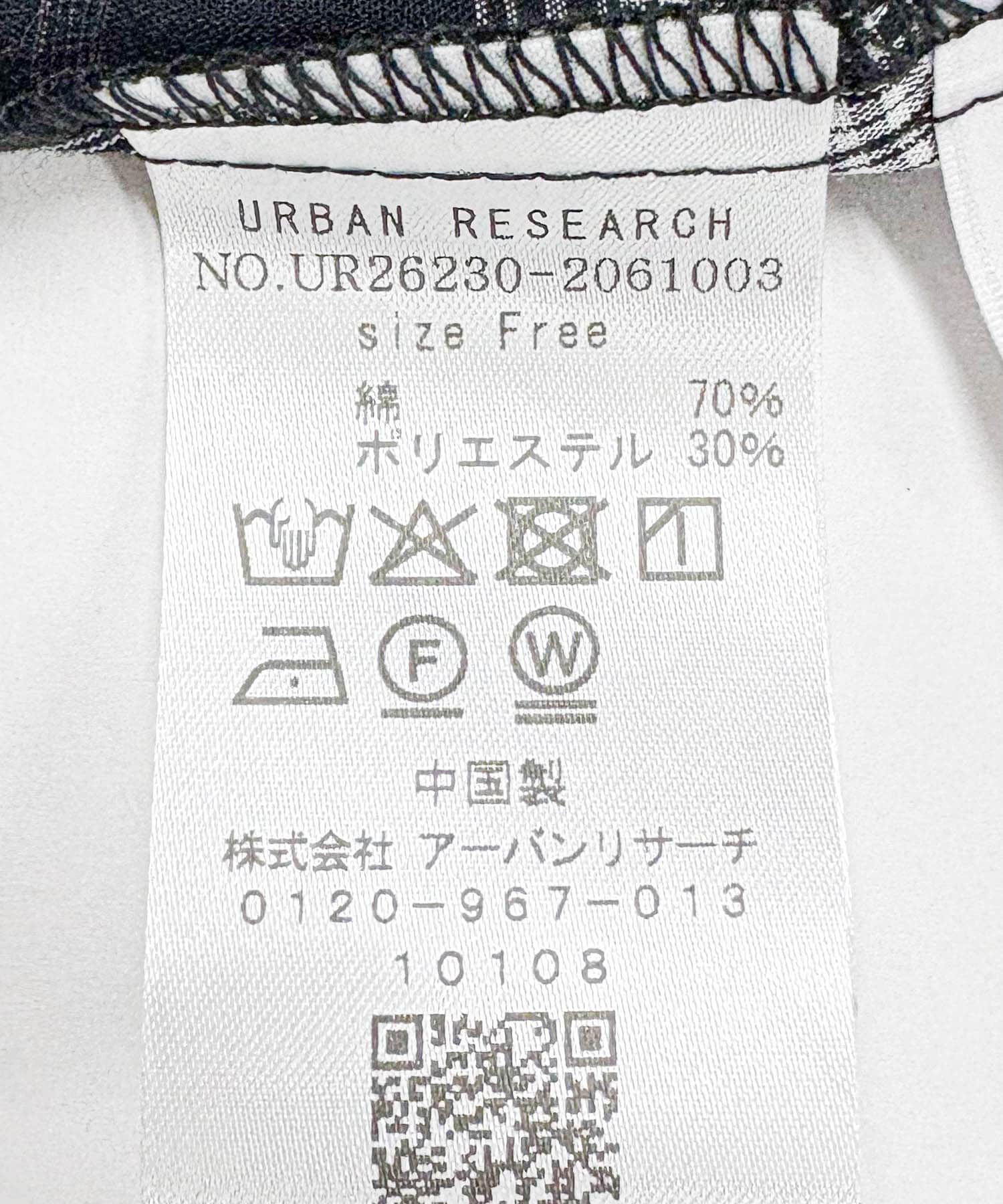 URBAN RESEARCH「サッカーチェックワンピース」|ワンピース|