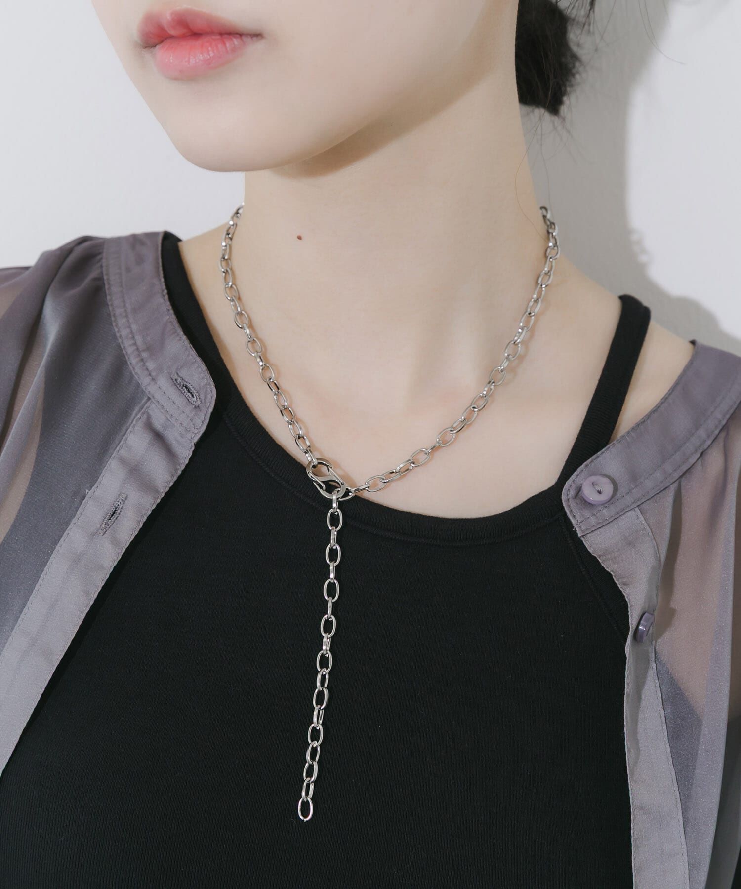 SMELLY「ステンレス2WAYチェーンネックレス」|ネックレス|シルバー
